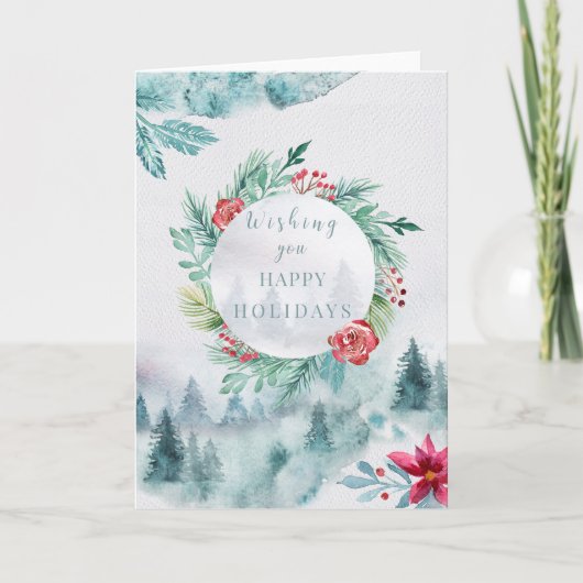 休日 – WCリースオンウィンターシーン カード (正面)