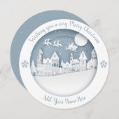 休日 – WC冬のシーン5 カスタマイズ -  招待状 (正面/裏面)