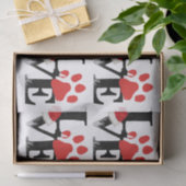 休日Santapaws -クリスマス愛の足のプリント 薄葉紙 (ギフト)