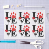 休日Santapaws -クリスマス愛の足のプリント 薄葉紙 (クラフト)