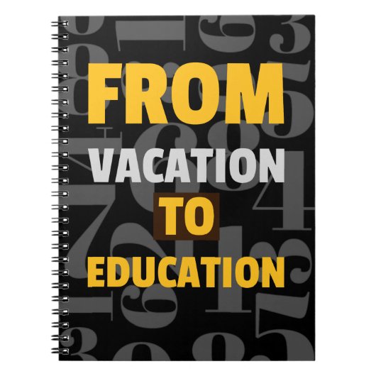 休暇から教育学校に始まる ノートブック (正面)