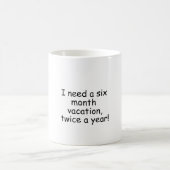 休暇が必要だ コーヒーマグカップ (中央)