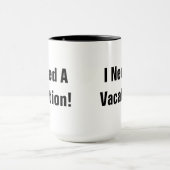 休暇が欲しい コーヒーマグ マグカップ (中央)