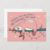 休暇が終わったら起きて ポストカード (正面/裏面)