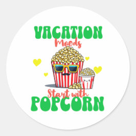 休暇と最高のポップコーン愛好家のための休暇ギフト ラウンドシール