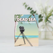 休暇に死海へ!旅行ポスター ポストカード (スタンド正面)