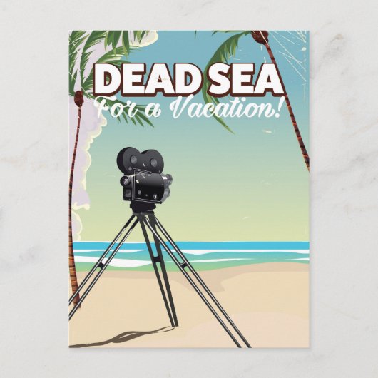 休暇に死海へ!旅行ポスター ポストカード (正面)