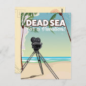 休暇のために死海！旅行ポスター ポストカード (正面/裏面)