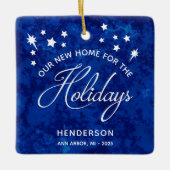 休暇のための新しいホームクライアントのクリスマス セラミックオーナメント (正面)