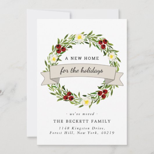 休暇のための新しい家 |お知らせ シーズンカード (正面)