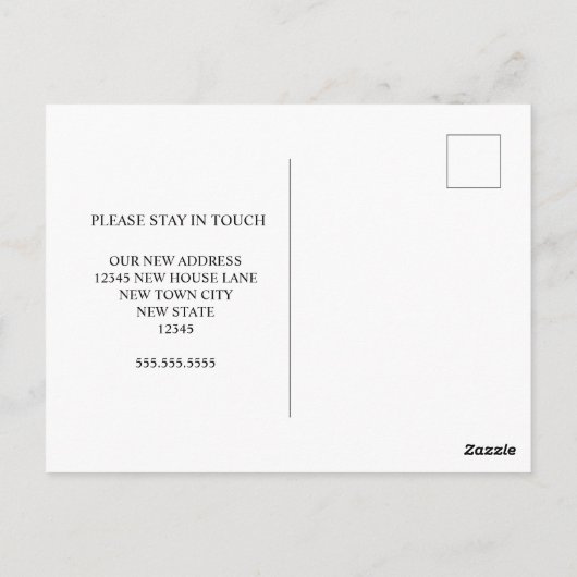 休暇のための新しい家 |お知らせ ポストカード (裏面)