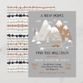 休暇のための新しい家 ウォームホームパーティー 招待状