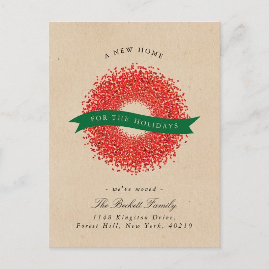 休暇のための新しい家 |クラフ素朴ト移動 案内ポストカード (正面)