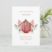 休暇のための新しい家 |フォトクリスマスカード 招待状 (スタンド正面)