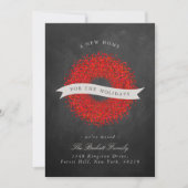 休暇のための新しい家 |モダン黒板 シーズンカード (正面)