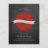 休暇のための新しい家 |モダン黒板 案内ポストカード (正面)