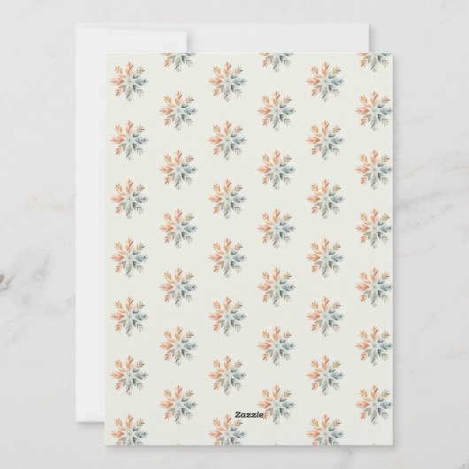 休暇のための素朴なベージュの家 フラットホリデーカード シーズンカード (裏面)