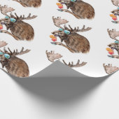 休暇のアメリカヘラジカ ラッピングペーパー (角)