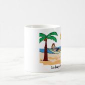 休暇のカップル-カスタムな漫画のマグ コーヒーマグカップ (中央)