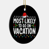 休暇のクリスマスファミリーに行く可能性が高い セラミックオーナメント (右)