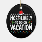 休暇のクリスマスファミリーに行く可能性が高い セラミックオーナメント (左)