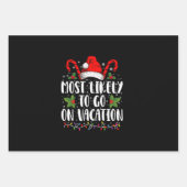 休暇のクリスマスマッチングに行く可能性が最も高い ラッピングペーパーシート (正面)