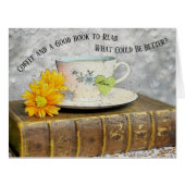 休暇のコーヒーと良い本を楽しむ読こと (正面横)