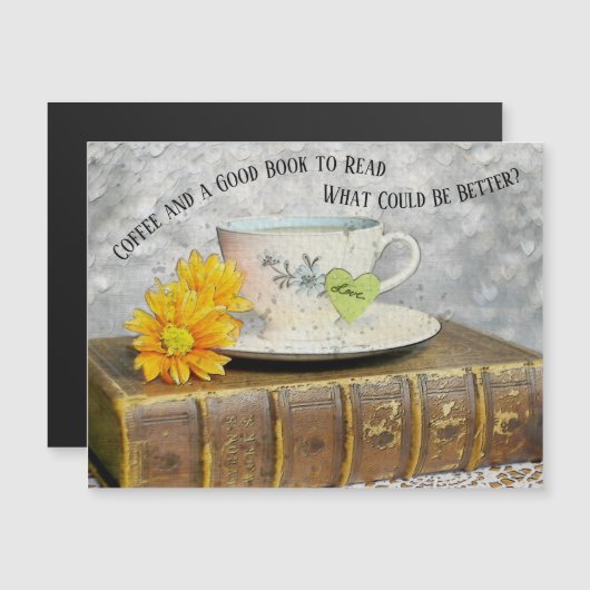 休暇のコーヒーと良い本を楽しむ読こと (正面/裏面)