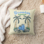 休暇のスクーター クッション (ブランケット)