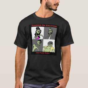 休暇のゾンビ- 4つの顔 Tシャツ