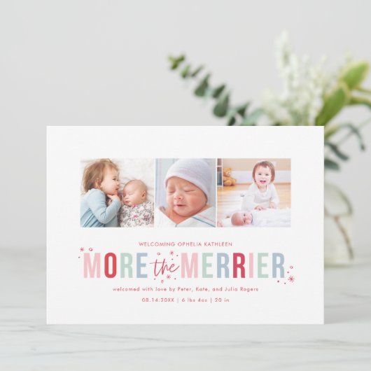 休暇のメリー出産のお知らせ シーズンカード (スタンド正面)