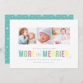 休暇のメリー出産のお知らせ シーズンカード (正面/裏面)