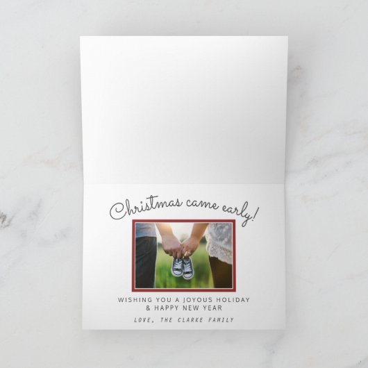 休暇のメリー妊娠の発表 シーズンカード (内部)