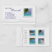 休暇のヤシの木の名刺 名刺 (正面/裏面)