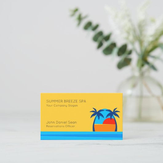 休暇のレンタルホームステイの休日のコテージ 名刺 (スタンド正面)