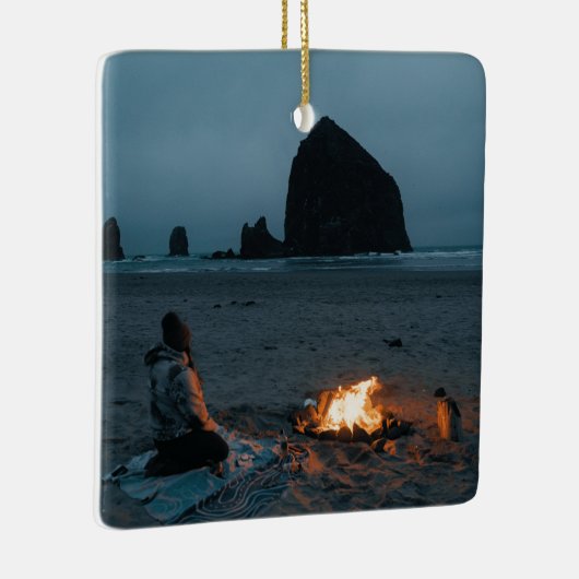 休暇の写真、休暇の記念品ギフトクリスマス セラミックオーナメント (右)