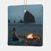 休暇の写真、休暇の記念品ギフトクリスマス セラミックオーナメント (左)