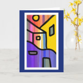 休暇の別荘(挨拶状) カード (黄色い花)