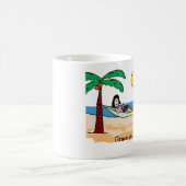 休暇の名前入りな漫画のマグのカップル コーヒーマグカップ (中央)