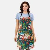 休暇の夏のパーティービーチ エプロン (着用した状態)