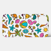 休暇の夏のビーチのおもしろい Case-Mate iPhoneケース (裏面 (横))