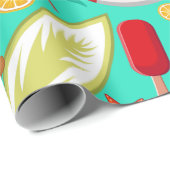 休暇の夏のビーチ ラッピングペーパー (ロールコーナー)