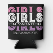 休暇の女のパーソナライズされた子 缶クーラー (正面)