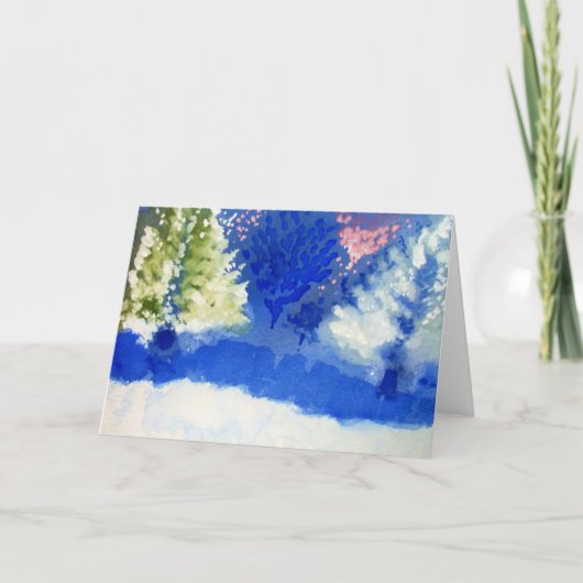 休暇の季節の嬉しい木の挨拶状 シーズンカード (正面)