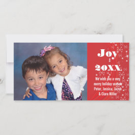 休暇の季節の赤くか白い雪クリスマスの写真カード シーズンカード