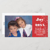 休暇の季節の赤くか白い雪クリスマスの写真カード シーズンカード (正面/裏面)