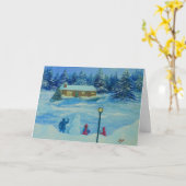 "休暇の季節"の挨拶状 カード (黄色い花)