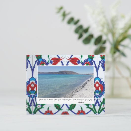 休暇の思い出とルミの名言を添えて ポストカード (スタンド正面)