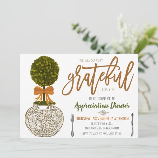 休暇の感謝のご案内、あなたに感謝しております 招待状 (スタンド正面)