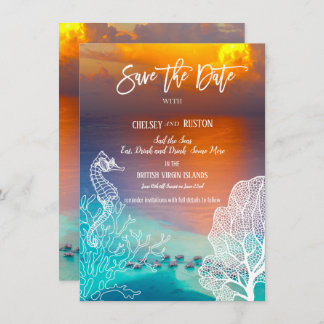 休暇の招待状の帆海バージン諸島 カード